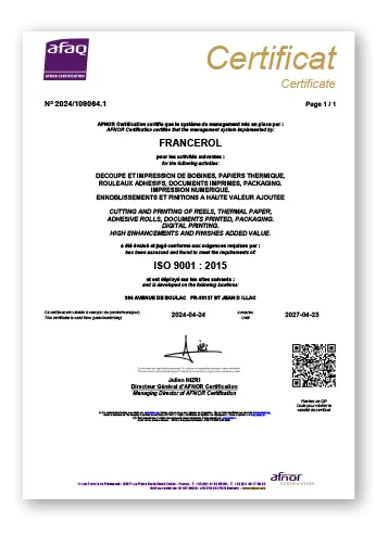 certification iso9001